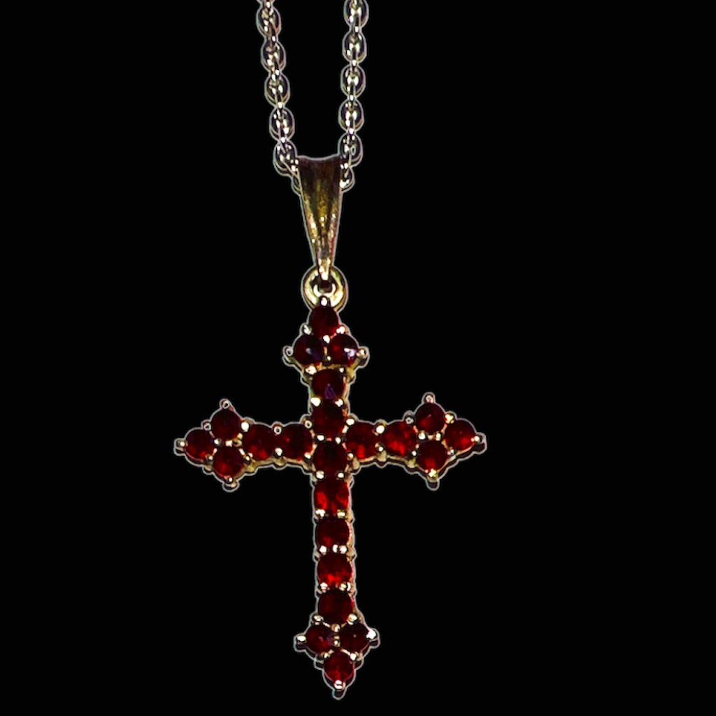 Ruby Cross Pendant